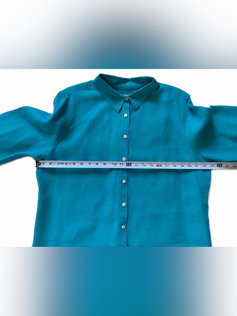 Chico's NWOT Vibrant Teal Button-Down Blouse 14 - Picture 2 of 10